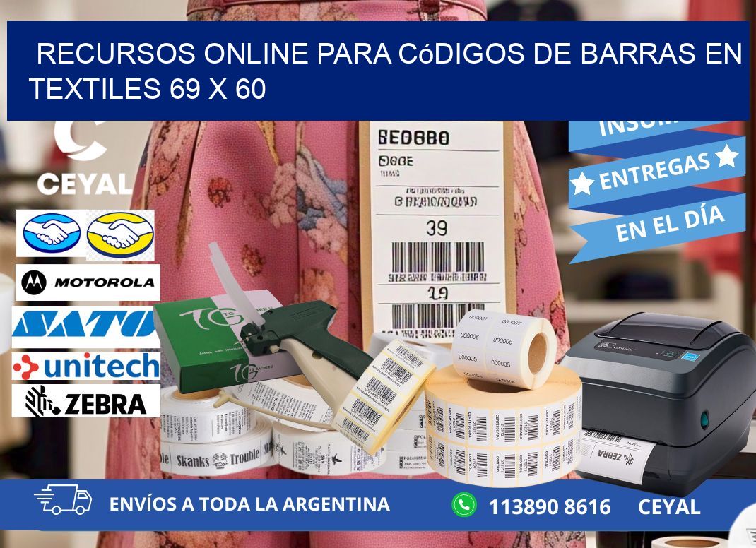 Recursos Online para Códigos de Barras en Textiles 69 x 60