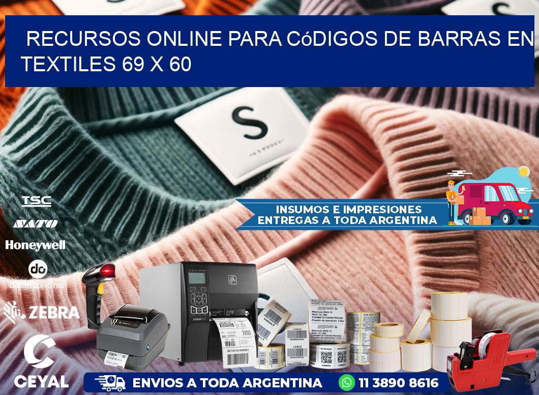 Recursos Online para Códigos de Barras en Textiles 69 x 60