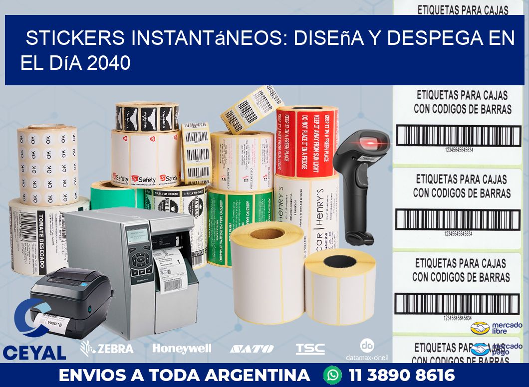 Stickers Instantáneos: Diseña y Despega en el Día 2040
