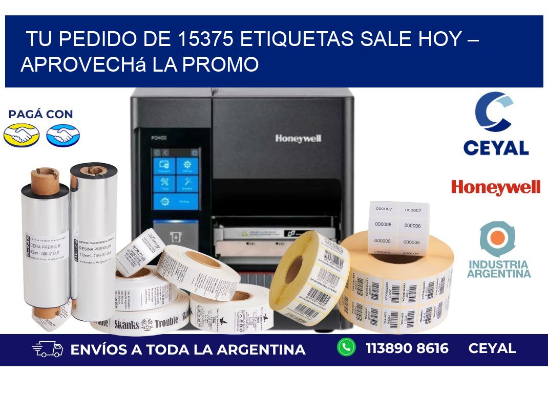 Tu Pedido de 15375 etiquetas Sale Hoy – Aprovechá la Promo