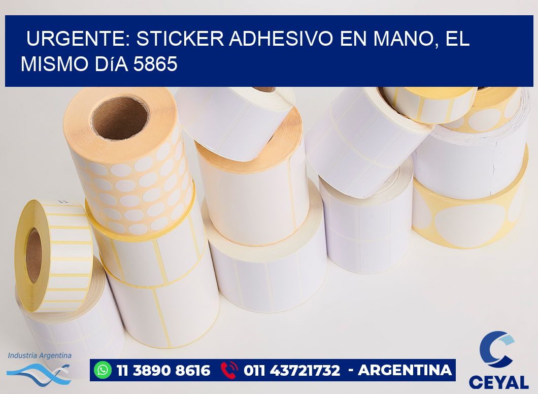 Urgente: Sticker adhesivo en Mano, el Mismo Día 5865