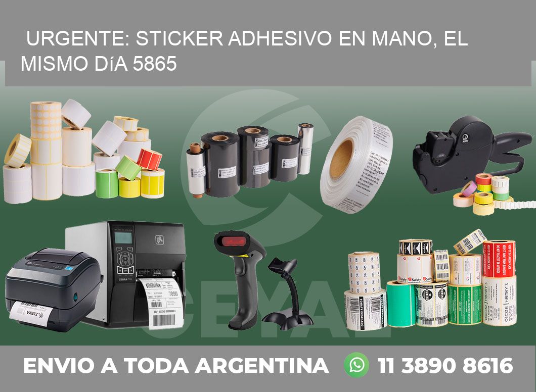 Urgente: Sticker adhesivo en Mano, el Mismo Día 5865