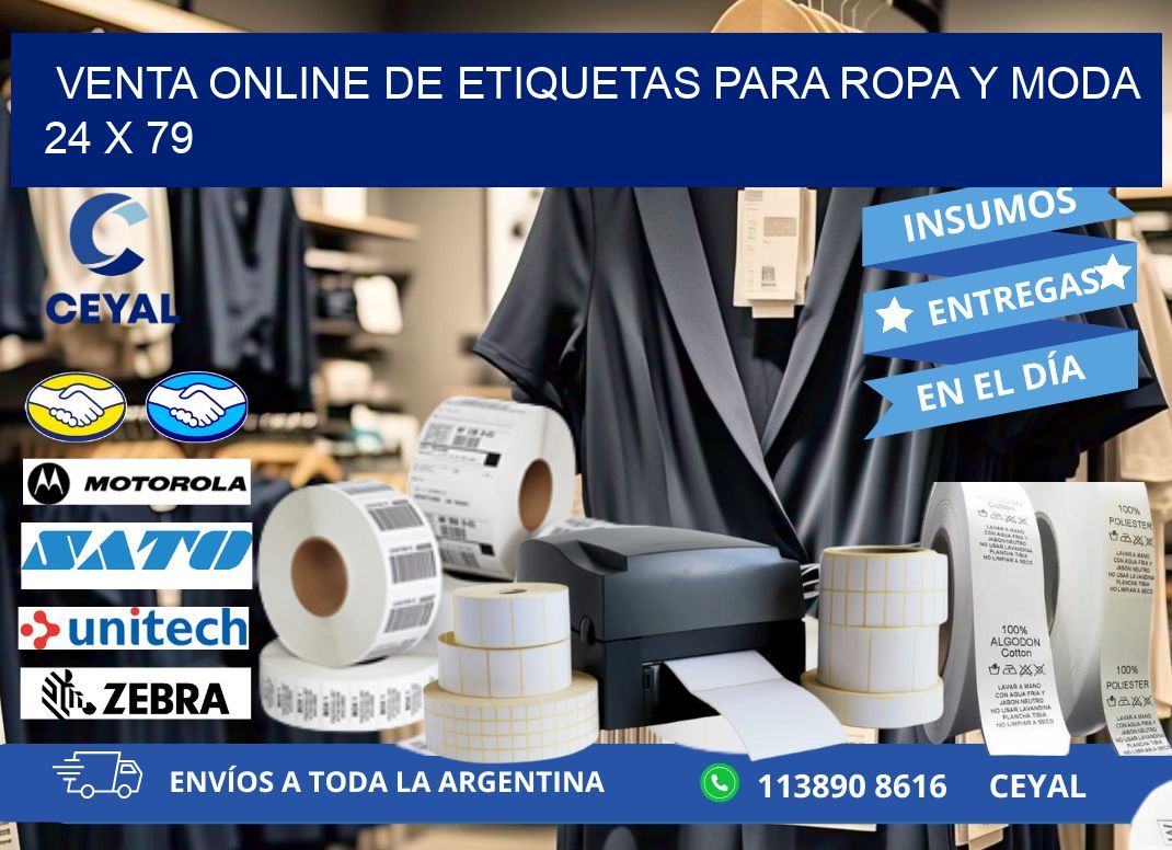 Venta Online de Etiquetas para Ropa y Moda 24 x 79