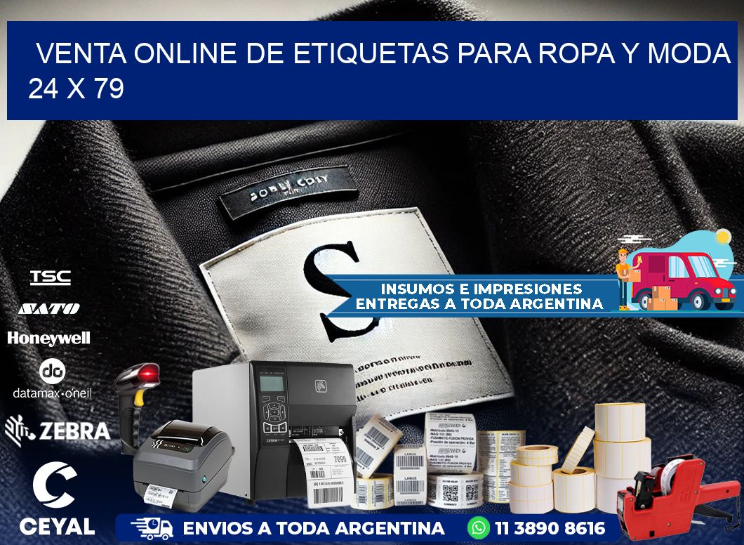 Venta Online de Etiquetas para Ropa y Moda 24 x 79