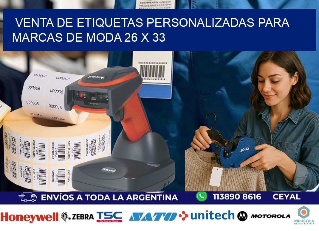 Venta de Etiquetas Personalizadas para Marcas de Moda 26 x 33