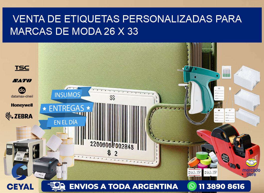 Venta de Etiquetas Personalizadas para Marcas de Moda 26 x 33