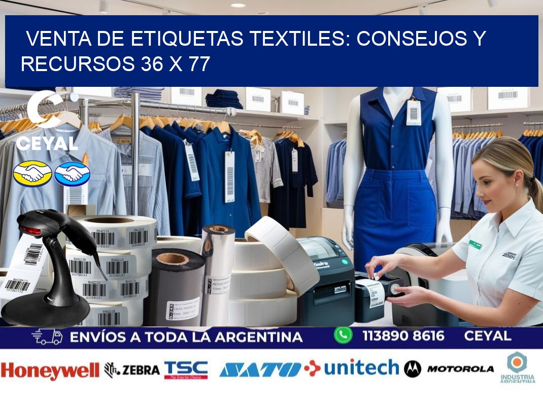 Venta de Etiquetas Textiles: Consejos y Recursos 36 x 77