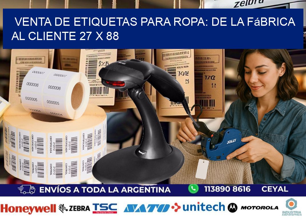 Venta de Etiquetas para Ropa: De la Fábrica al Cliente 27 x 88