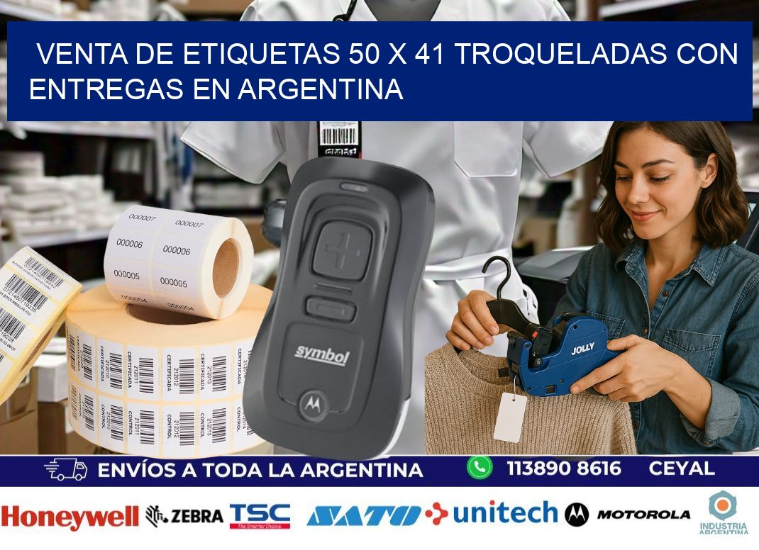 Venta de etiquetas 50 x 41 troqueladas con entregas en Argentina