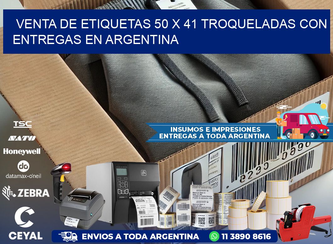 Venta de etiquetas 50 x 41 troqueladas con entregas en Argentina