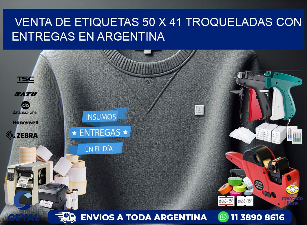 Venta de etiquetas 50 x 41 troqueladas con entregas en Argentina