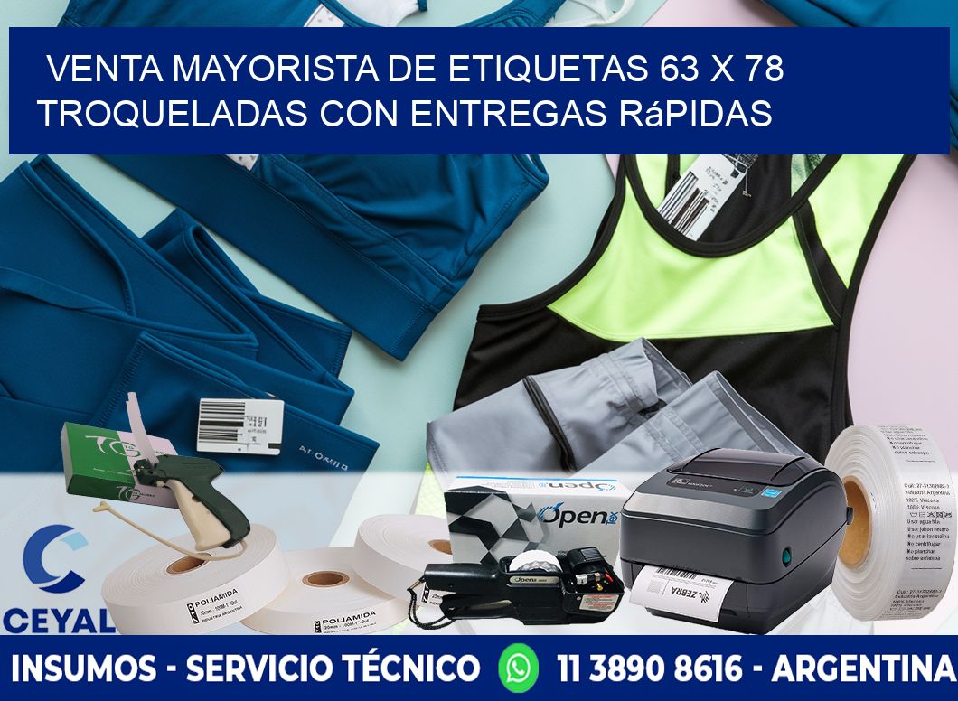 Venta mayorista de etiquetas 63 x 78 troqueladas con entregas rápidas