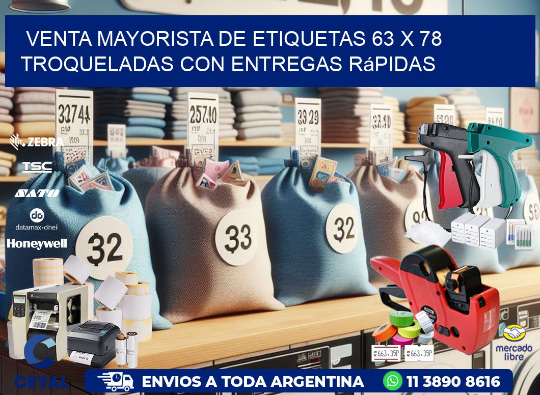 Venta mayorista de etiquetas 63 x 78 troqueladas con entregas rápidas