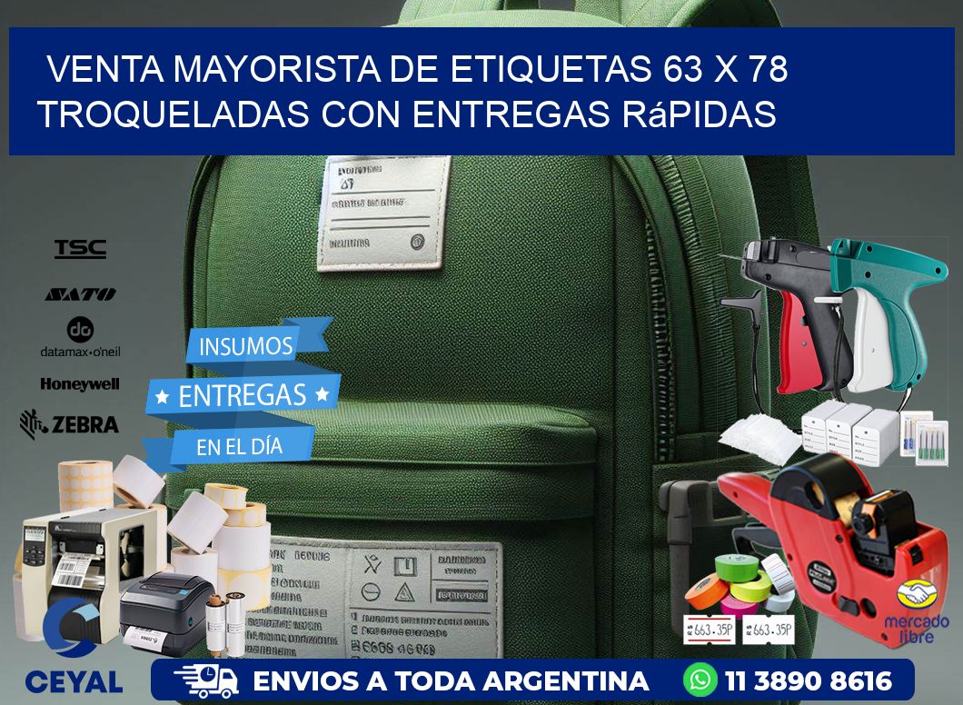 Venta mayorista de etiquetas 63 x 78 troqueladas con entregas rápidas