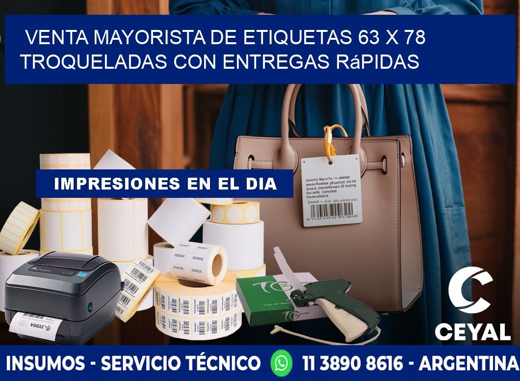 Venta mayorista de etiquetas 63 x 78 troqueladas con entregas rápidas