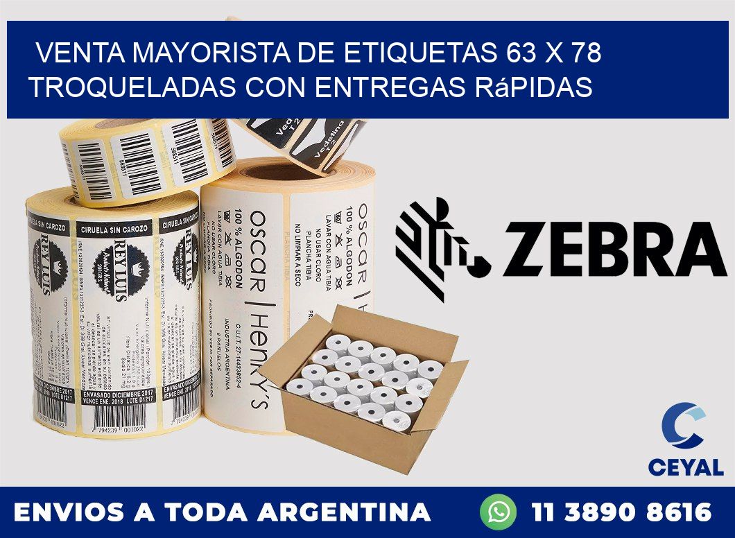 Venta mayorista de etiquetas 63 x 78 troqueladas con entregas rápidas