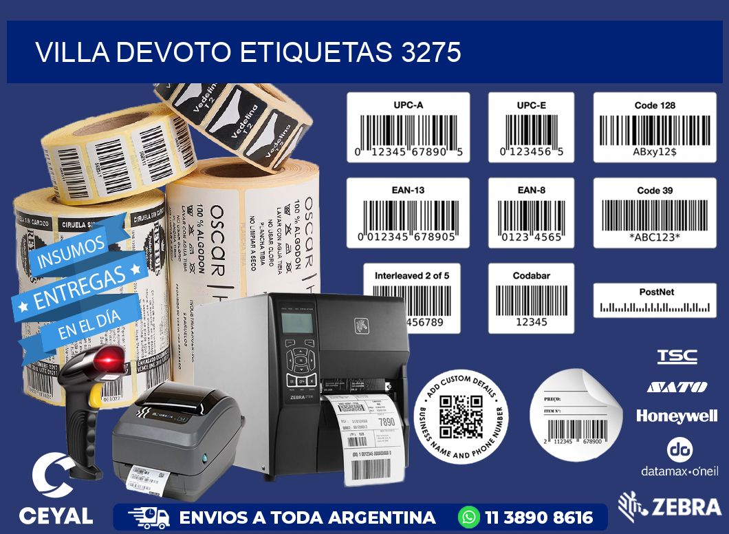 Villa Devoto etiquetas 3275
