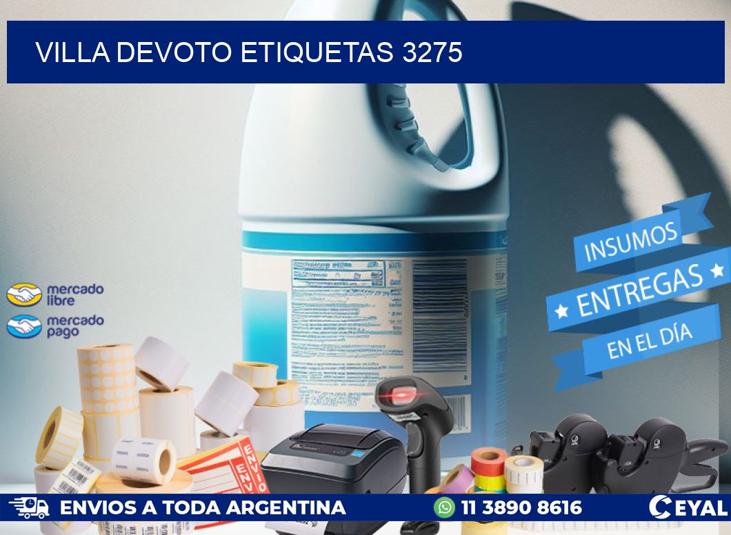 Villa Devoto etiquetas 3275