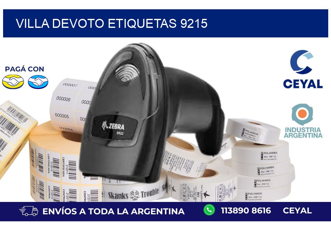 Villa Devoto etiquetas 9215