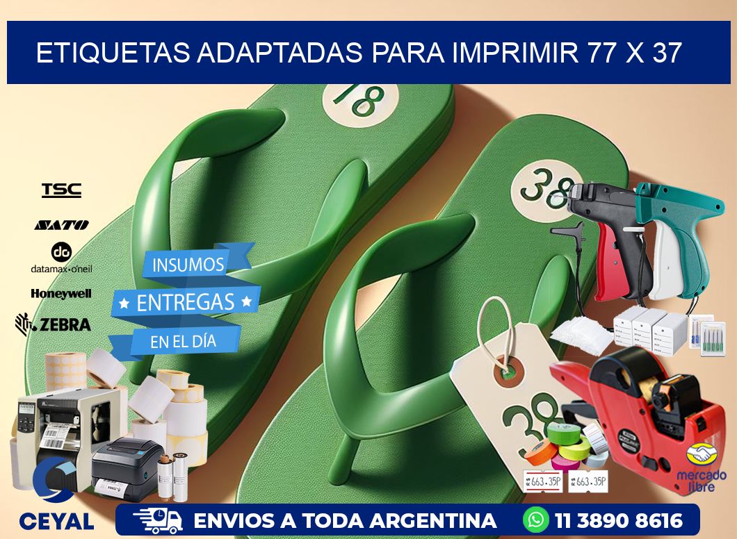 etiquetas adaptadas para imprimir 77 x 37