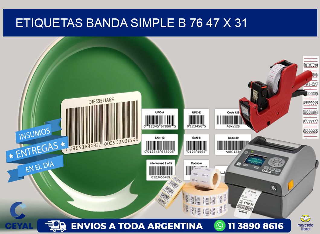 etiquetas banda simple b 76 47 x 31
