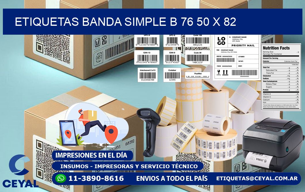 etiquetas banda simple b 76 50 x 82