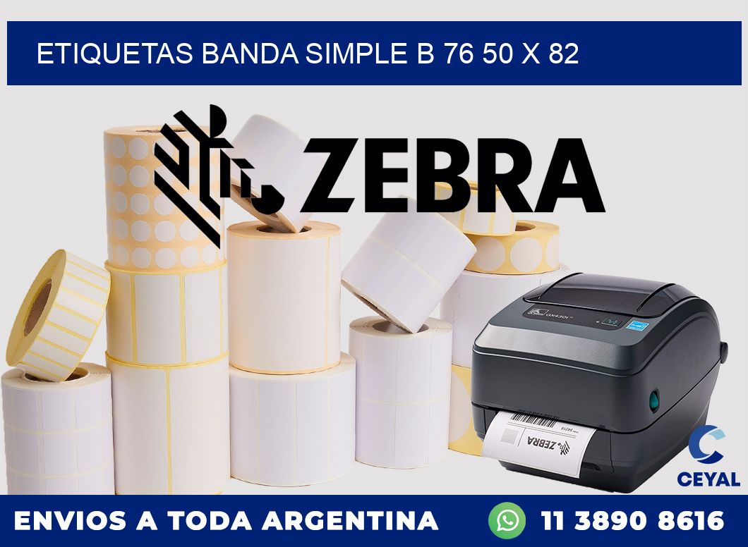 etiquetas banda simple b 76 50 x 82