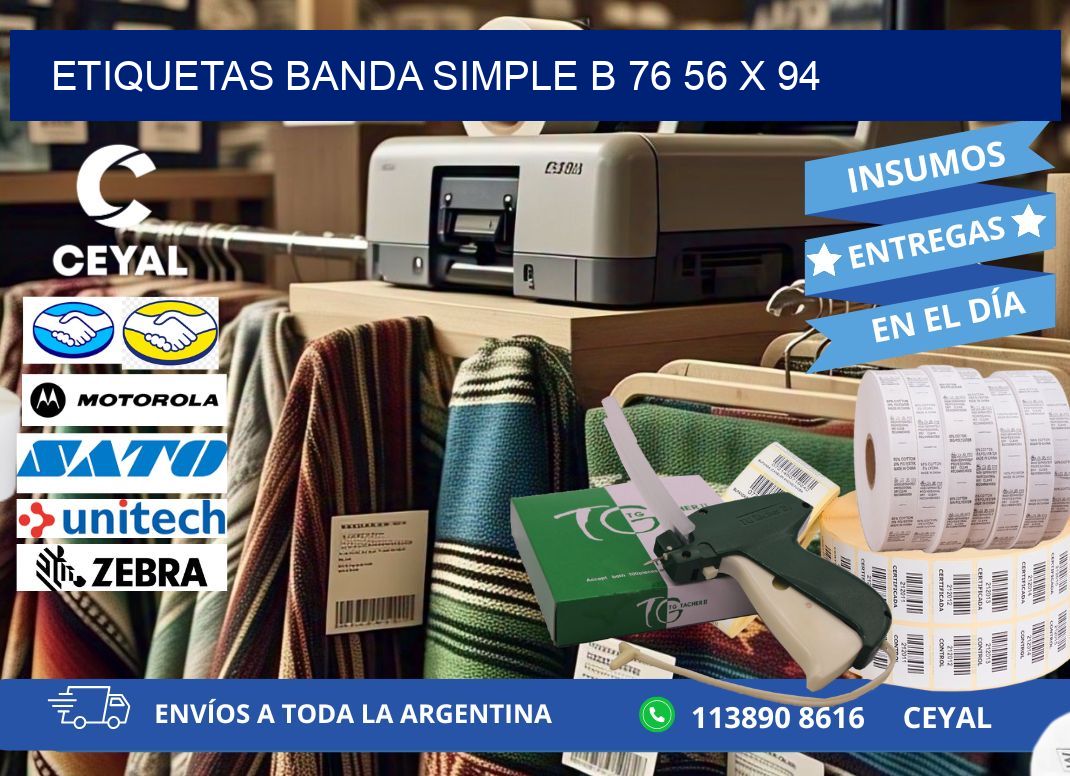 etiquetas banda simple b 76 56 x 94