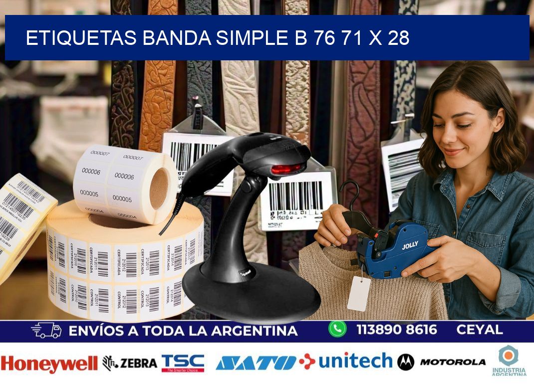 etiquetas banda simple b 76 71 x 28