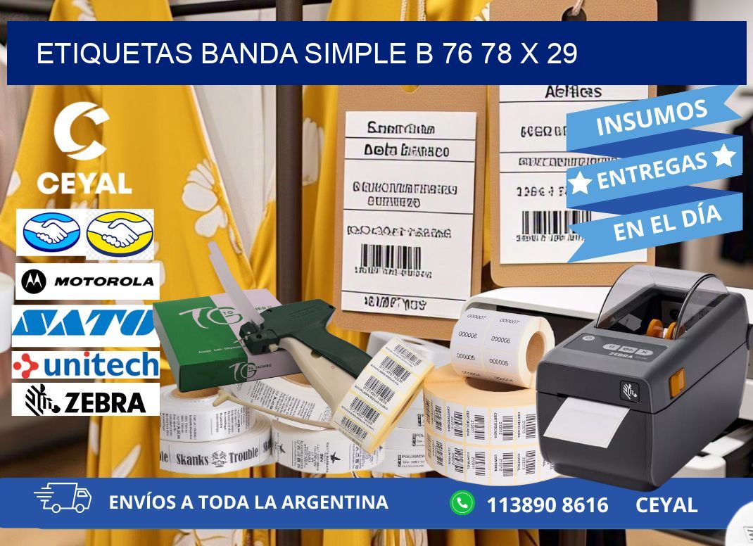 etiquetas banda simple b 76 78 x 29