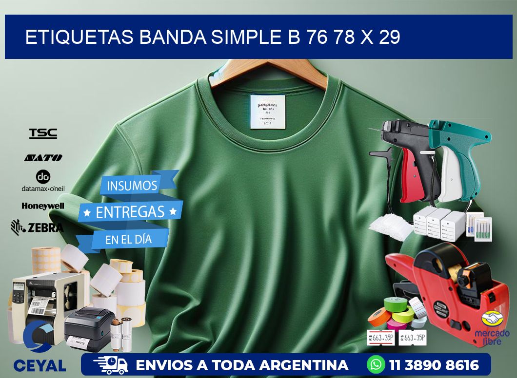 etiquetas banda simple b 76 78 x 29
