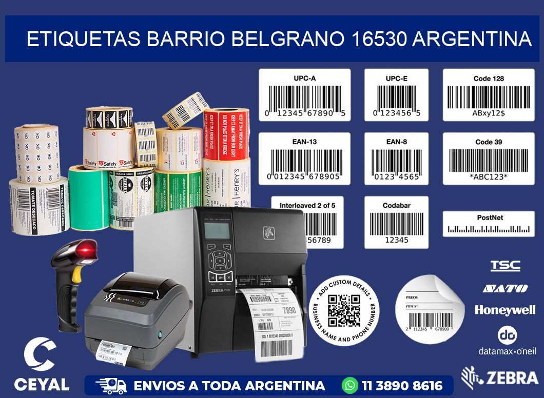 etiquetas barrio belgrano 16530 argentina