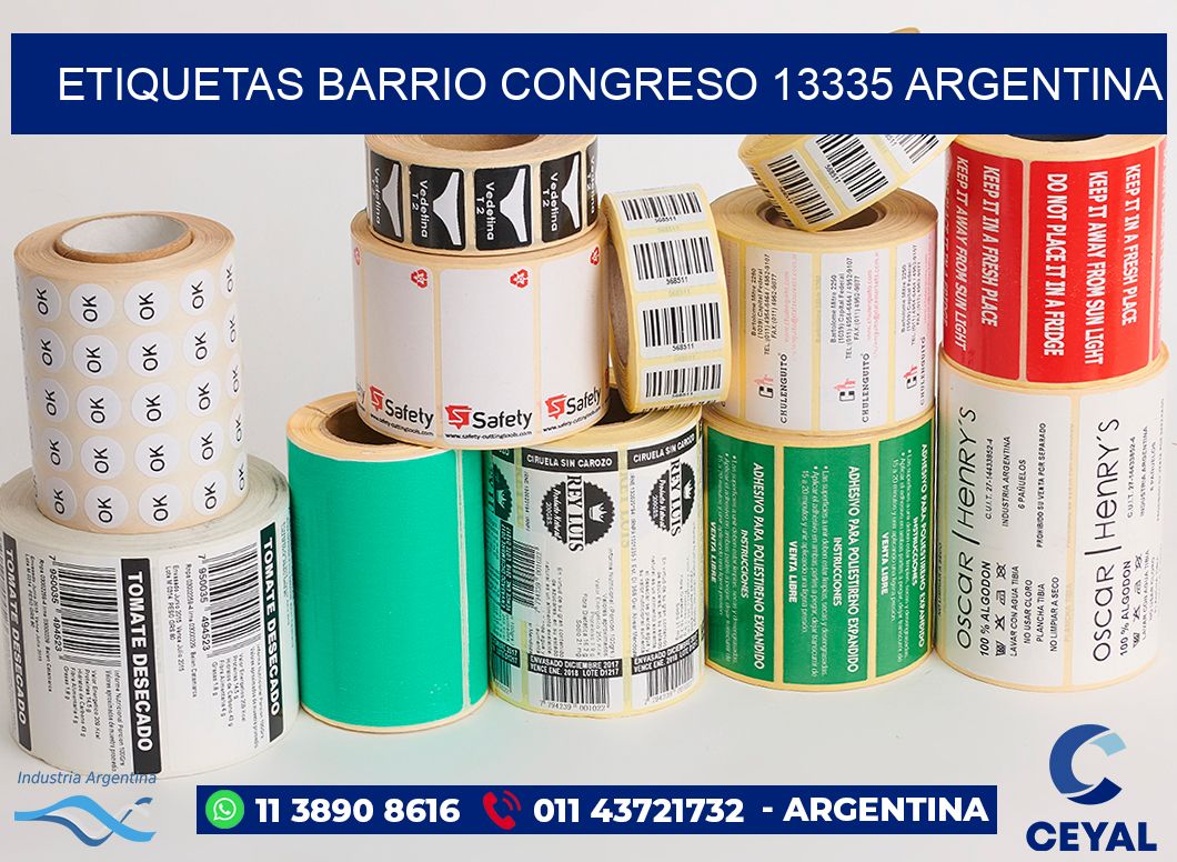 etiquetas barrio congreso 13335 argentina