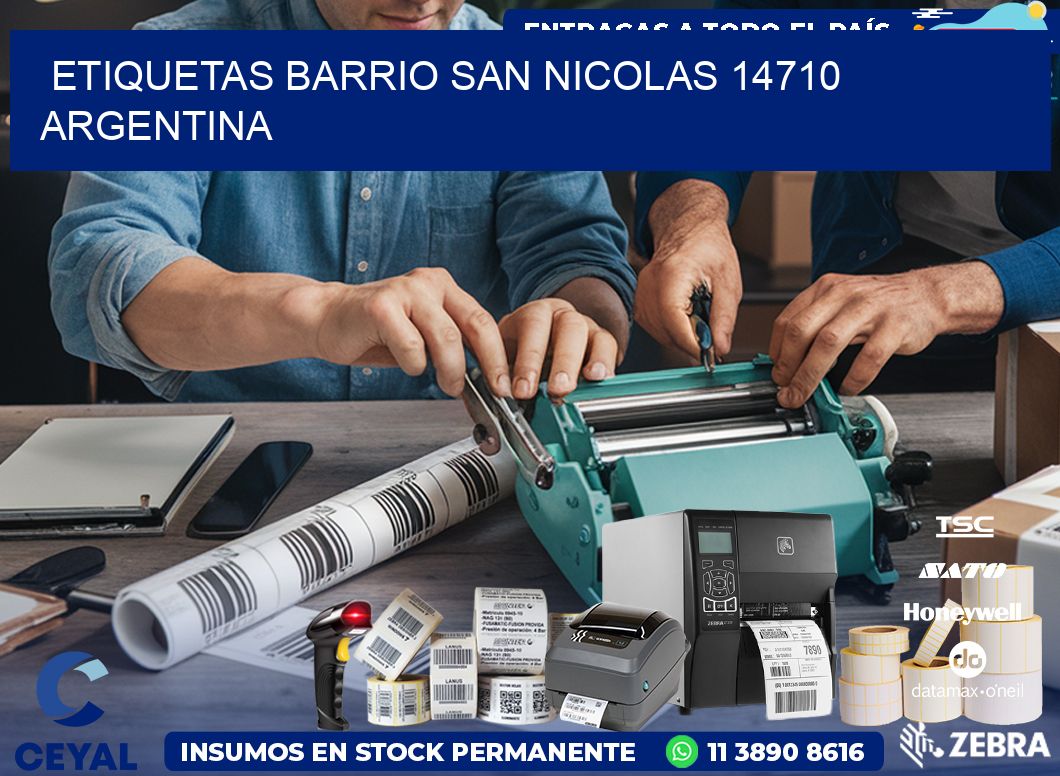 etiquetas barrio san nicolas 14710 argentina