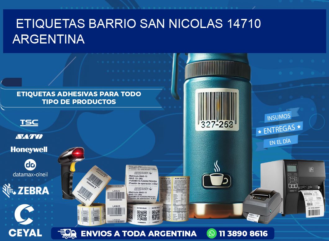 etiquetas barrio san nicolas 14710 argentina