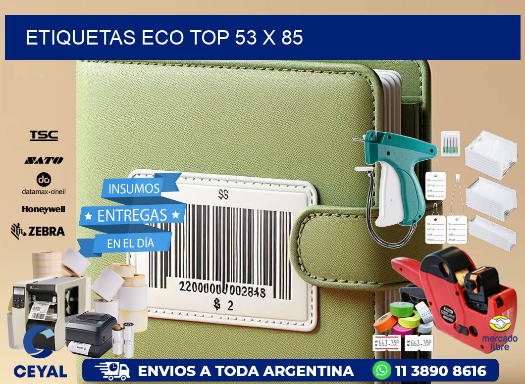 etiquetas eco top 53 x 85