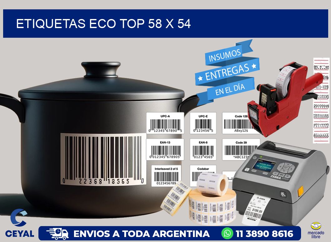 etiquetas eco top 58 x 54