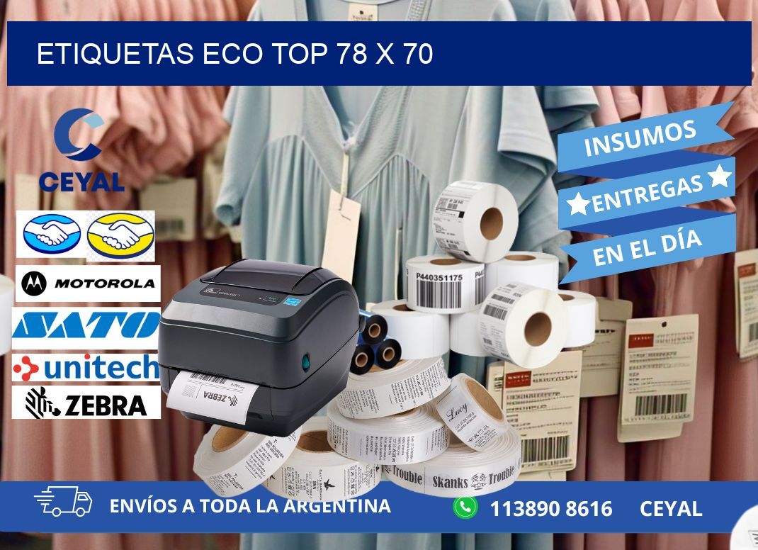 etiquetas eco top 78 x 70