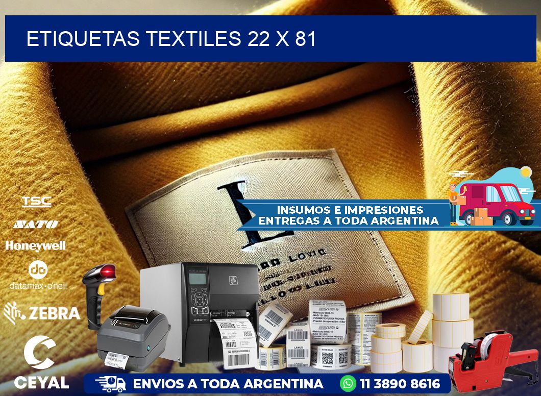 etiquetas textiles 22 x 81
