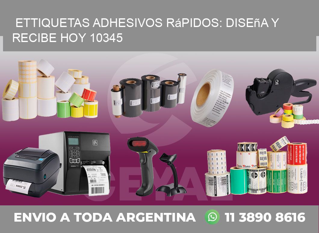 ettiquetas Adhesivos Rápidos: Diseña y Recibe Hoy 10345