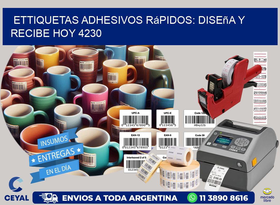 ettiquetas Adhesivos Rápidos: Diseña y Recibe Hoy 4230
