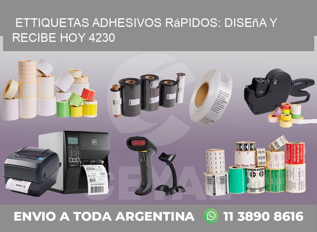 ettiquetas Adhesivos Rápidos: Diseña y Recibe Hoy 4230