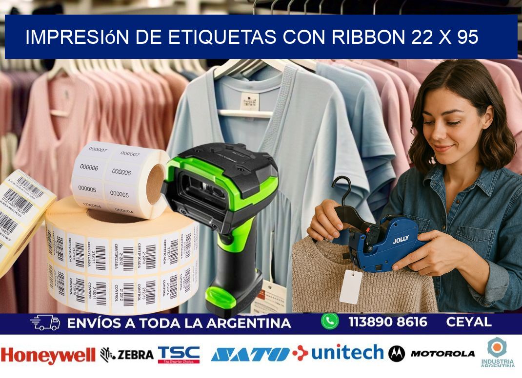 impresión de etiquetas con ribbon 22 x 95
