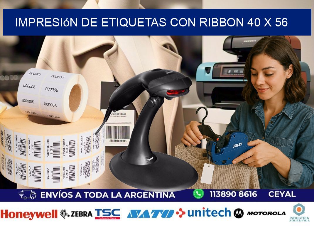 impresión de etiquetas con ribbon 40 x 56