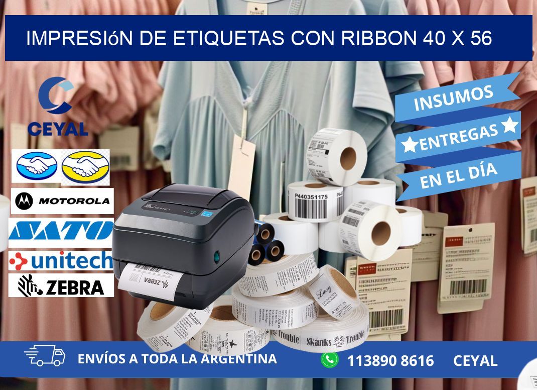 impresión de etiquetas con ribbon 40 x 56