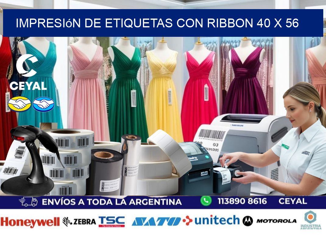 impresión de etiquetas con ribbon 40 x 56