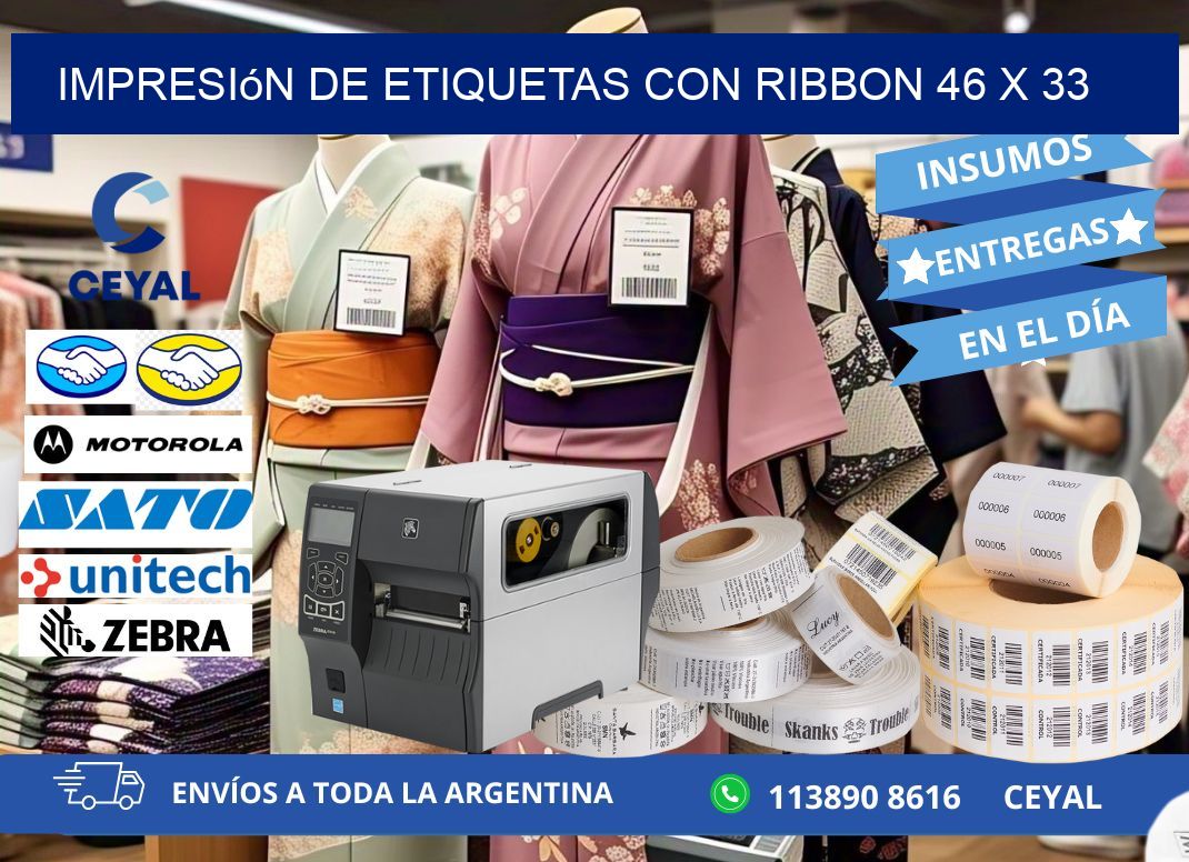 impresión de etiquetas con ribbon 46 x 33