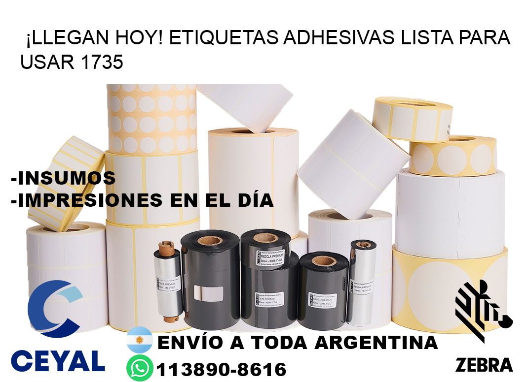 ¡Llegan Hoy! Etiquetas Adhesivas Lista para Usar 1735