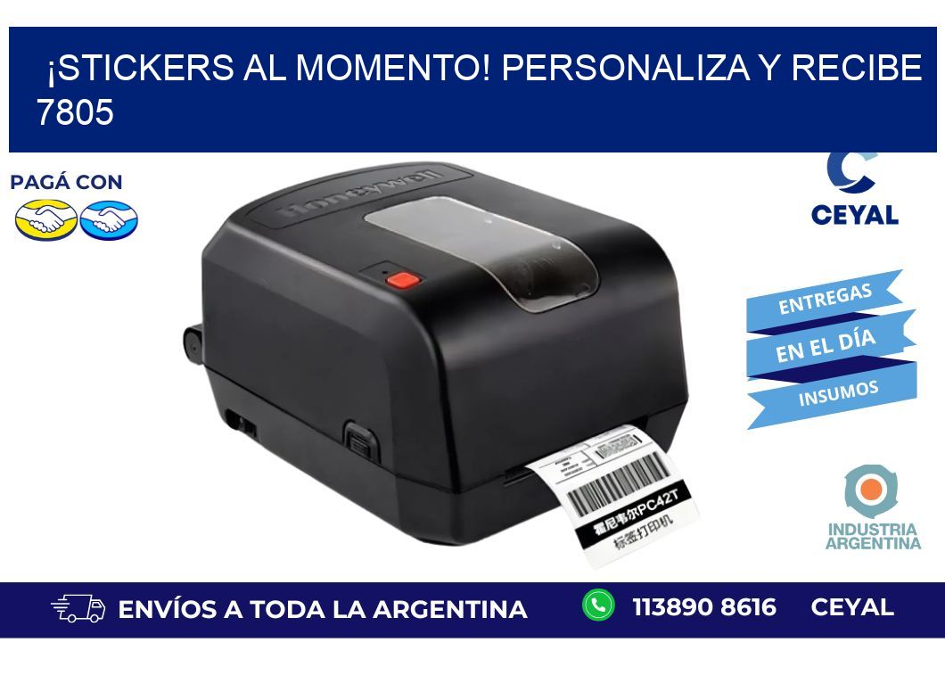 ¡Stickers al Momento! Personaliza y Recibe 7805