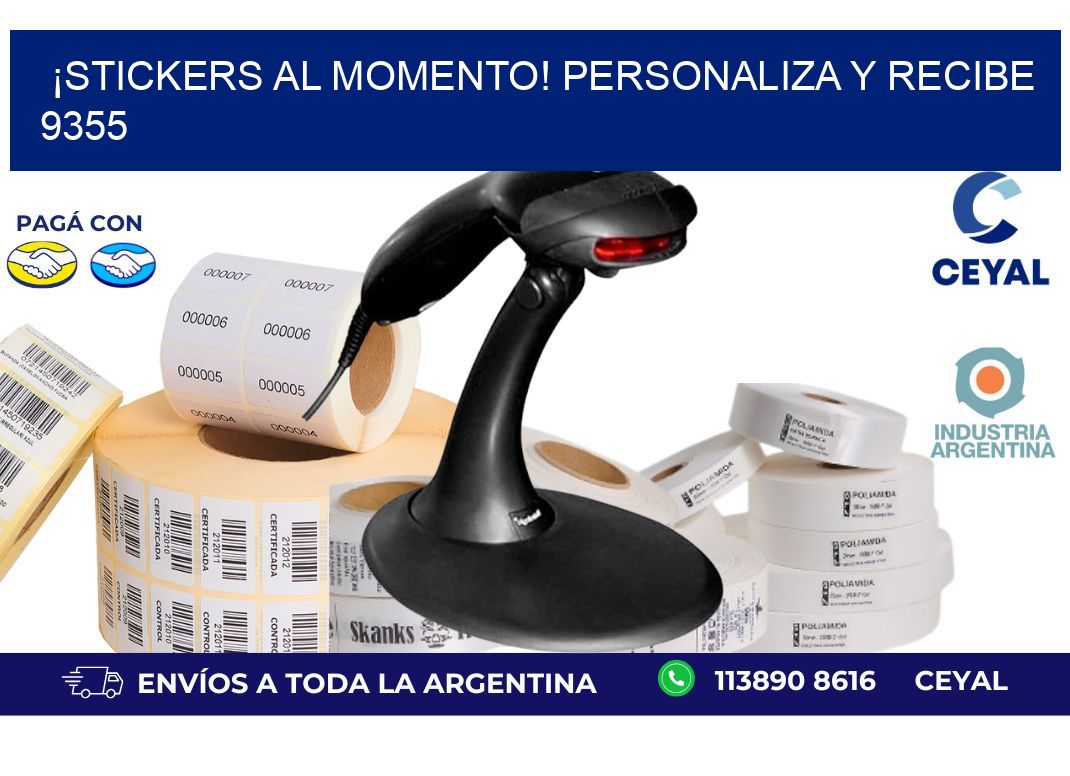 ¡Stickers al Momento! Personaliza y Recibe 9355